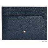 1 x MONTBLANC Sartorial Blue Luxury Leather Card Holder - Original Price £160.00 - Boxed Stock