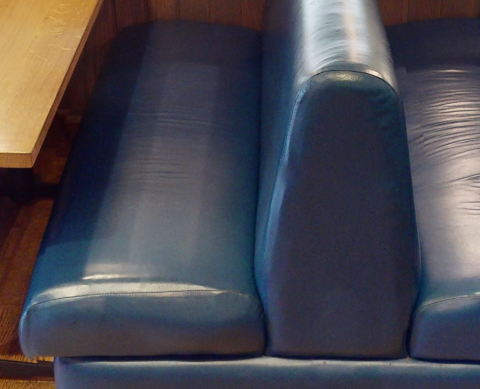 1 x Collection of Restaurant Booth Seating in a Dark Blue Faux Leather Upholstery - Image 5 of 13