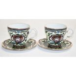 Set of 2 LA DOUBLEJ LADUREE Tree of Life Big Mamma Porcelain Cup & Saucers - Original RRP £210.00