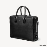 1 x ASPINAL OF LONDON Mount Street Small Laptop Bag In Black Saffiano - Original RRP £650 - Ref: