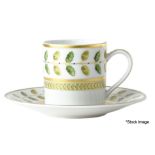 1 x BERNARDAUD Constance Coffee Cup And Saucer In Green - Boxed - Original RRP £197 - Ref: 7281789/