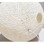 1 x BLUESUNTREE Elegant 58cm Off White Woven String Resin Nest Ball Pendant Lamp Wired For Mains