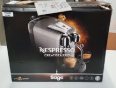 1 x SAGE Nespresso 'Creatista Pro' Barista-Style Automatic Coffee Machine - Original Price £679.00 -