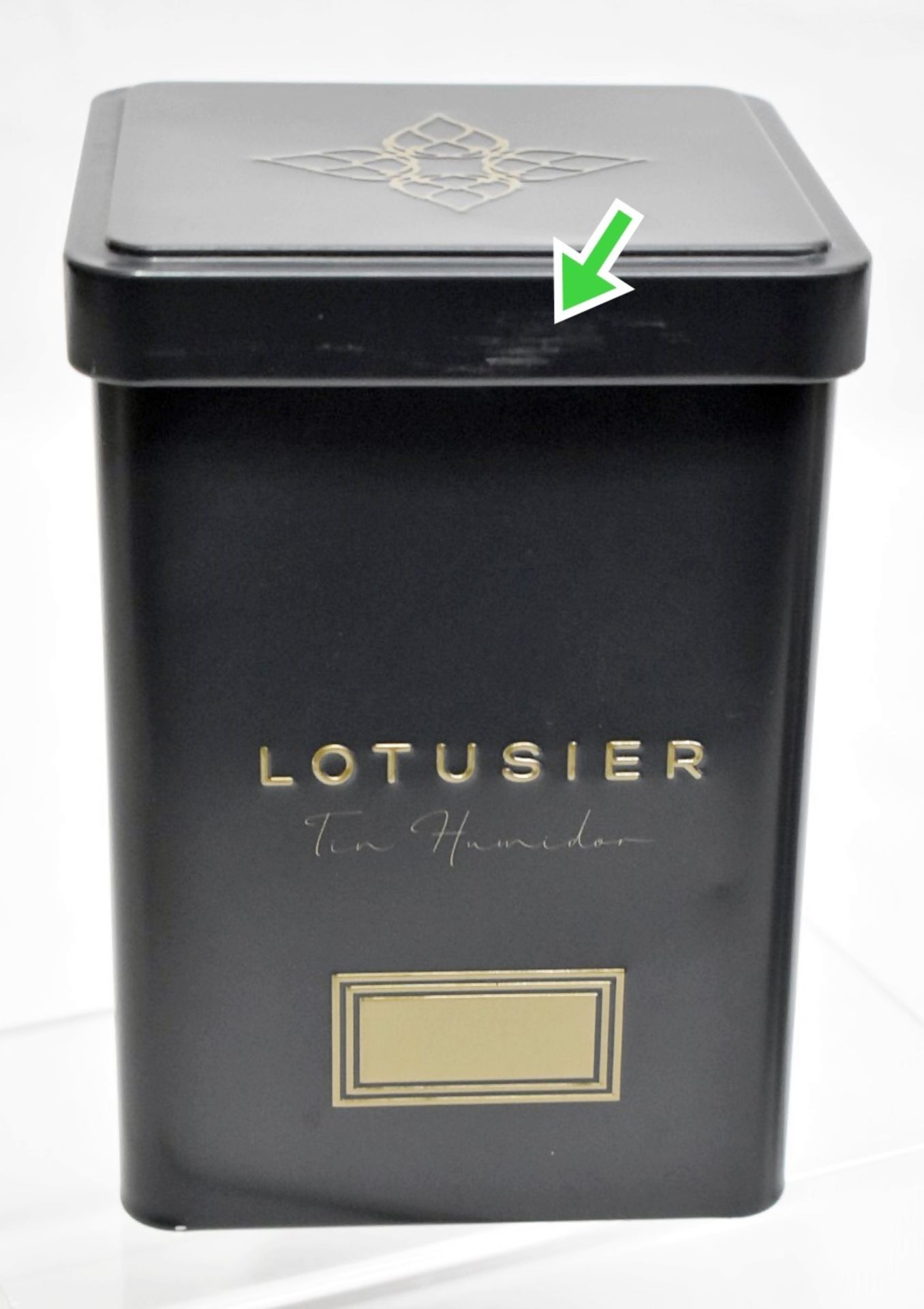 1 x LOTUSIER 'Tin Humidor' Luxury Double-walled Storage Tin In Grey - Original Price £130.00 - Image 2 of 9