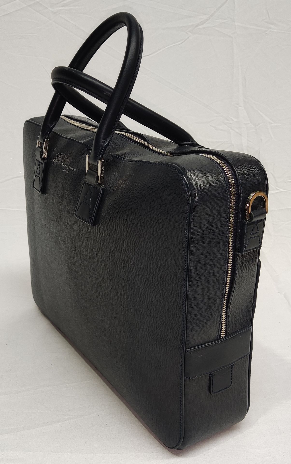 1 x ASPINAL OF LONDON Mount Street Small Laptop Bag In Black Saffiano - Original RRP £650 - Ref: - Image 6 of 21
