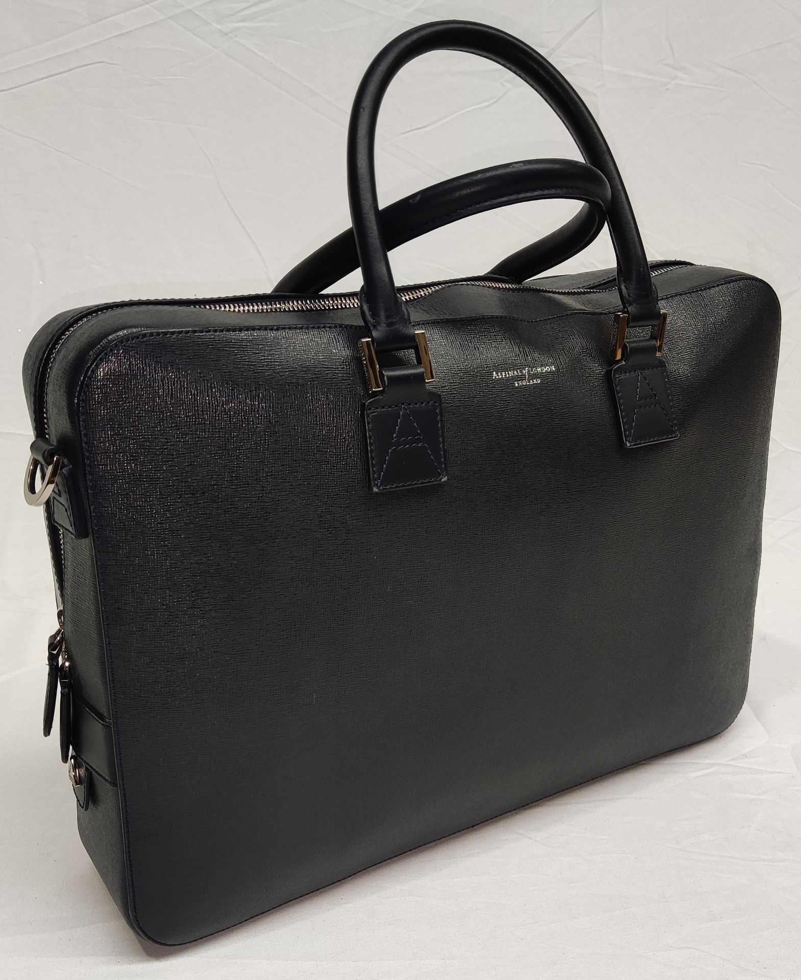1 x ASPINAL OF LONDON Mount Street Small Laptop Bag In Black Saffiano - Original RRP £650 - Ref: - Image 5 of 21