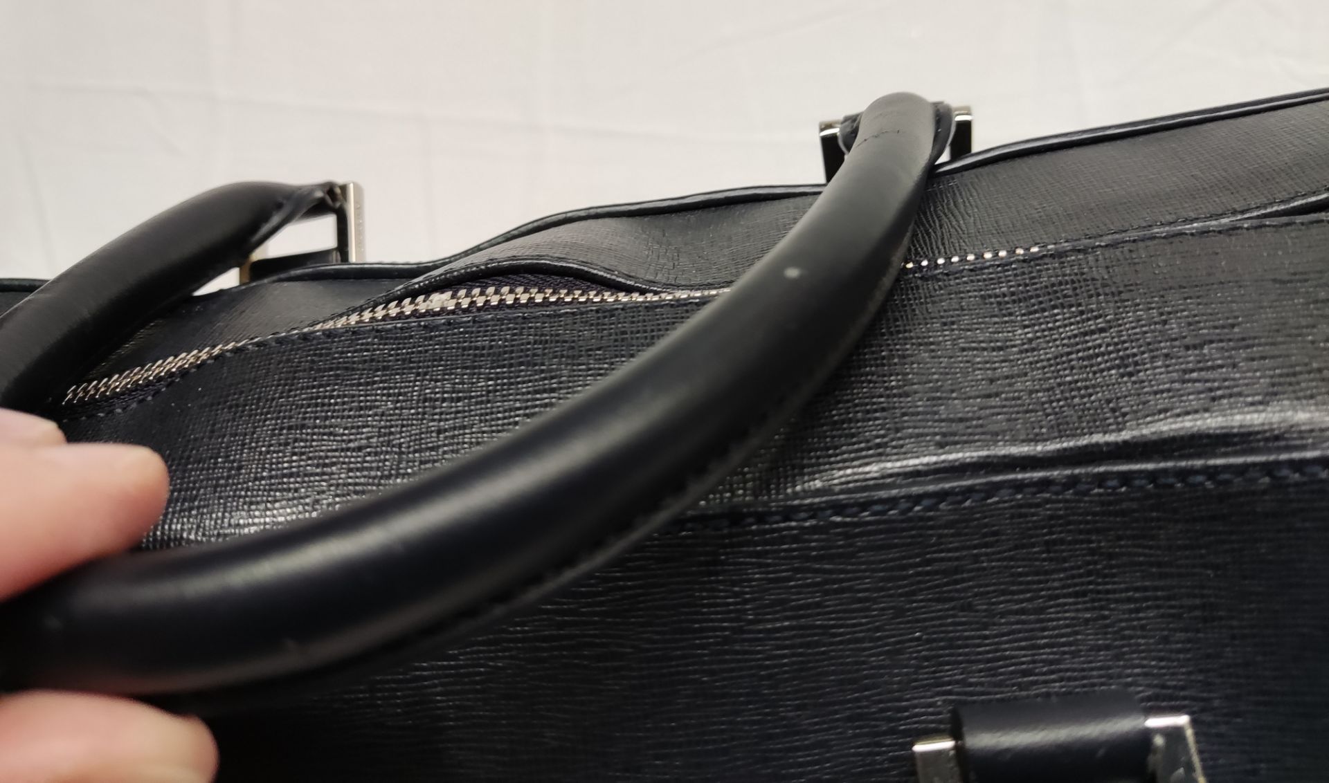 1 x ASPINAL OF LONDON Mount Street Small Laptop Bag In Black Saffiano - Original RRP £650 - Ref: - Image 13 of 21