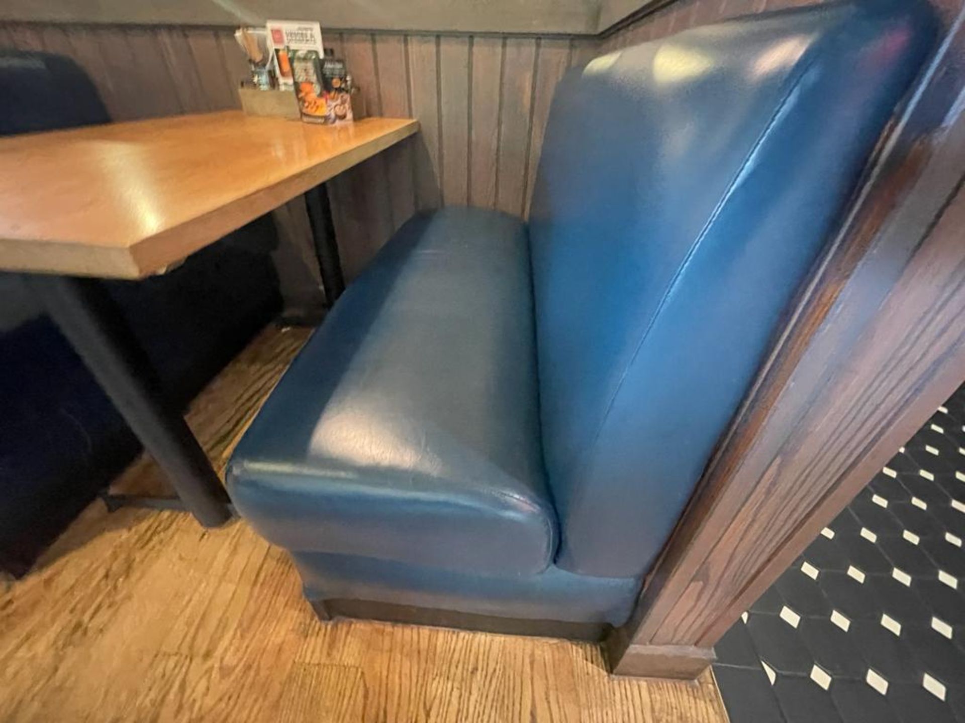 1 x Collection of Restaurant Booth Seating in a Dark Blue Faux Leather Upholstery - Image 11 of 13