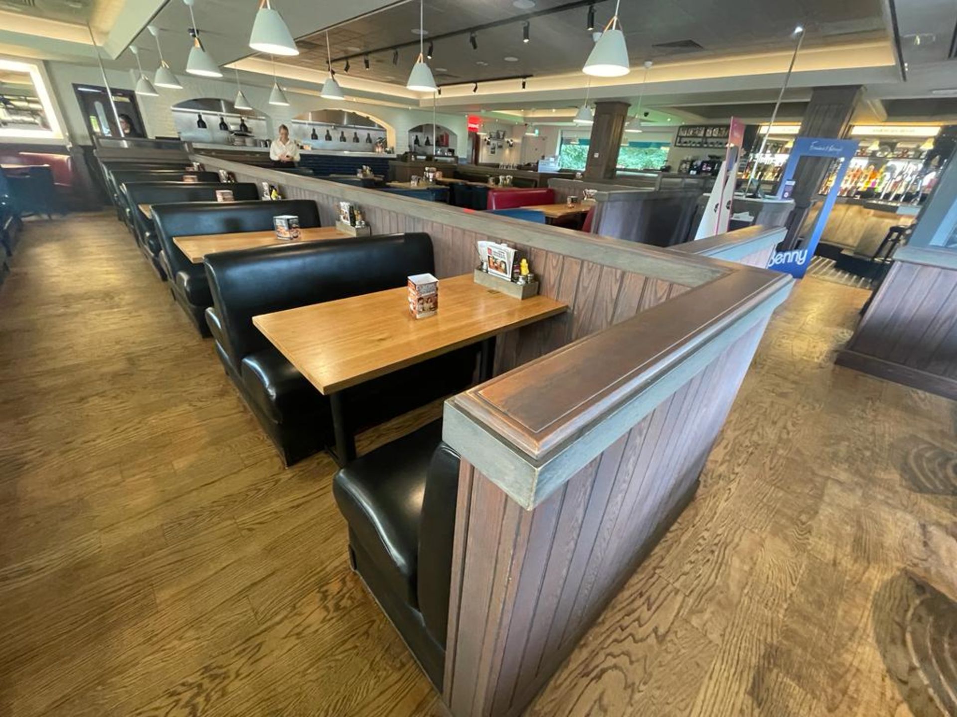1 x Collection of Restaurant Booth Seating in a Black Faux Leather Upholstery - Image 16 of 16