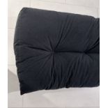 1 x Velvet Chenille Dark Grey Bolster/Headboard Cushion - Made In England - Dimensions: 140x50cm