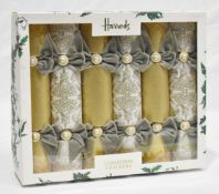 6 x HARRODS OF LONDON 'Regency Regalia' Luxury Handmade Christmas Crackers - Original Price £129.00