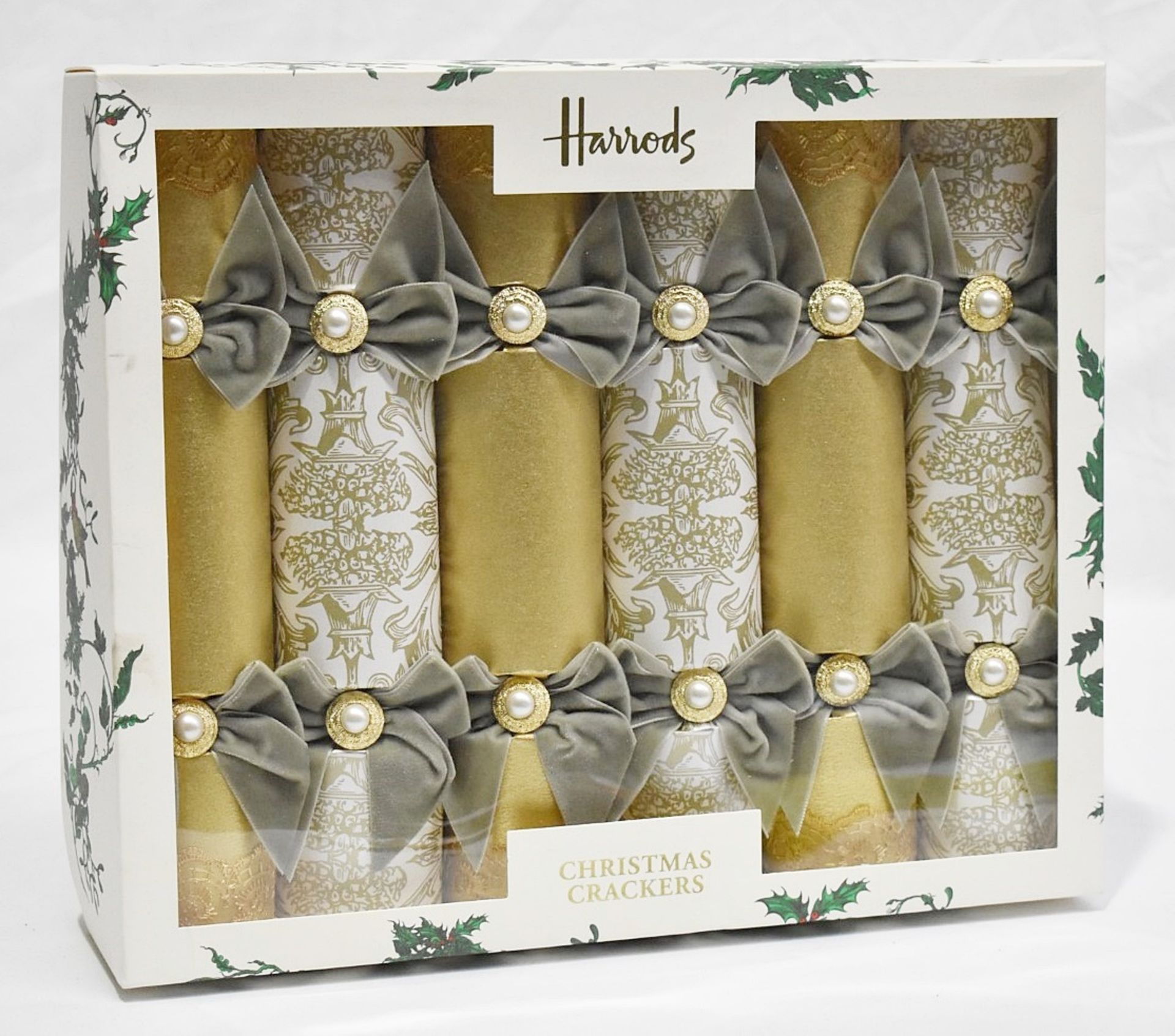 6 x HARRODS OF LONDON 'Regency Regalia' Luxury Handmade Christmas Crackers - Original Price £129.00