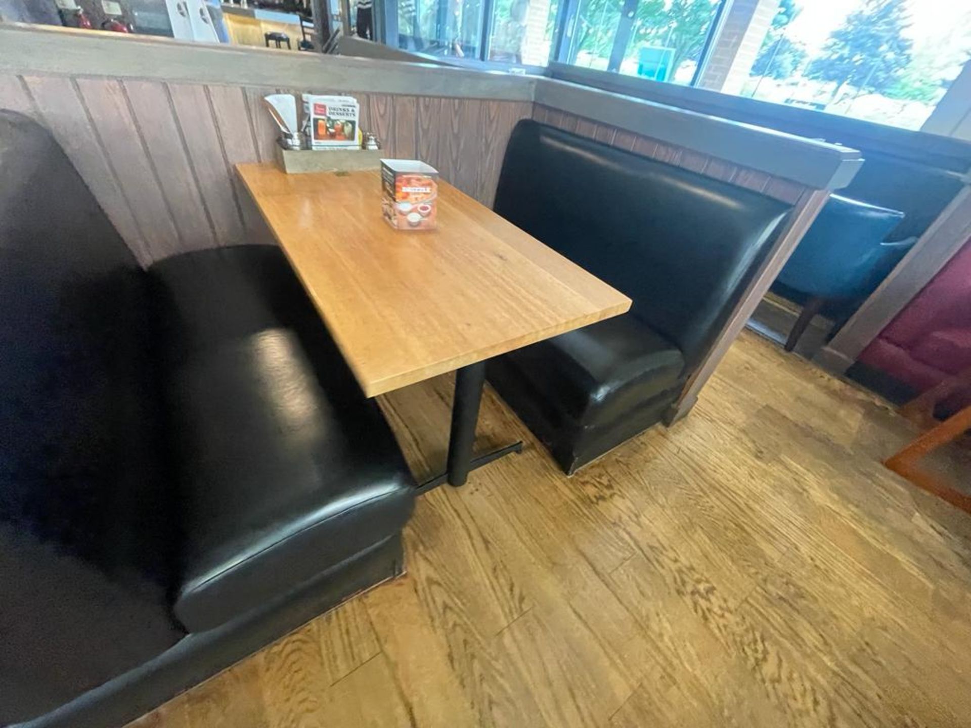 1 x Collection of Restaurant Booth Seating in a Black Faux Leather Upholstery - Image 2 of 16