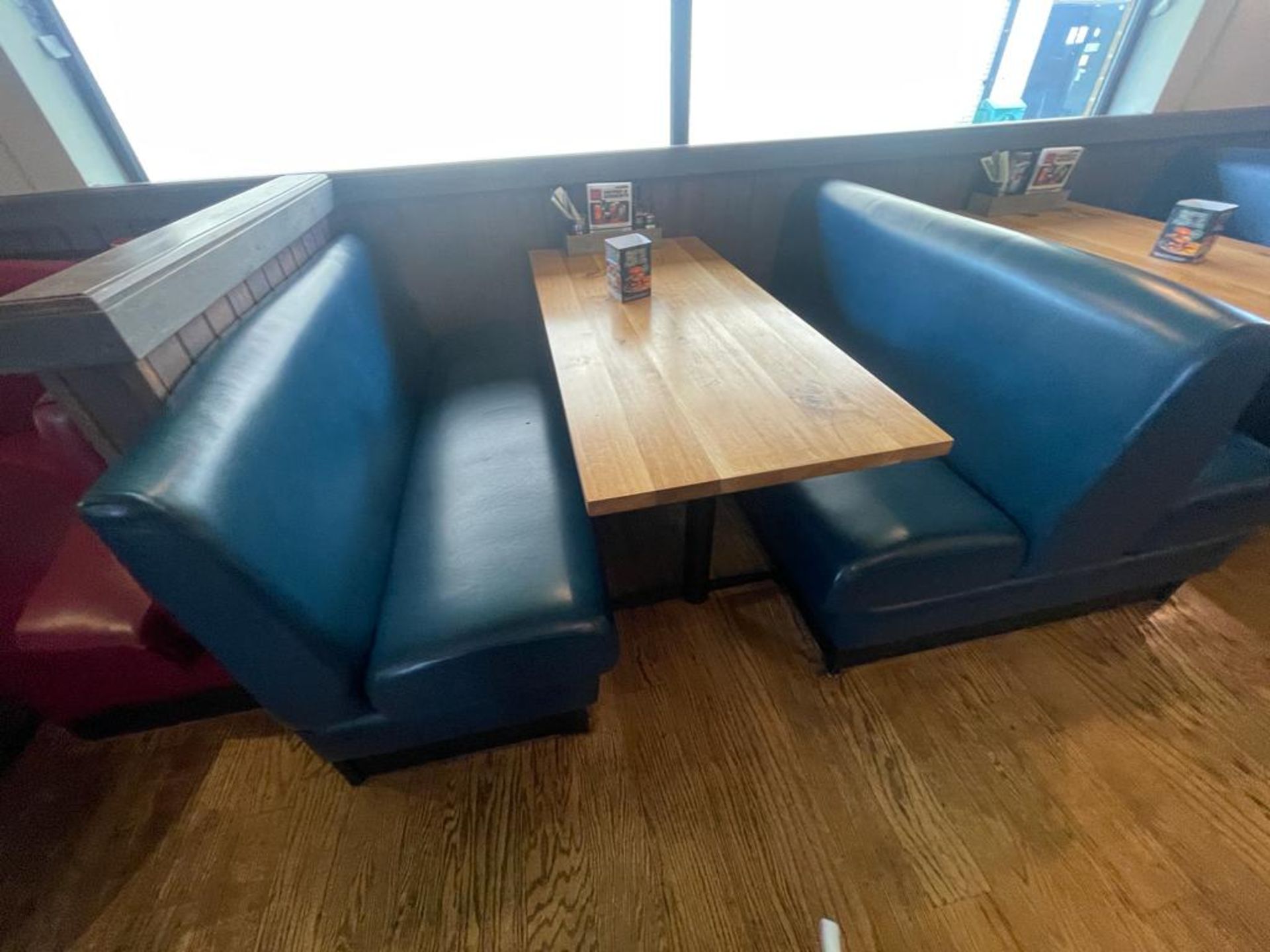 1 x Collection of Restaurant Booth Seating in a Dark Blue Faux Leather Upholstery - Image 9 of 13