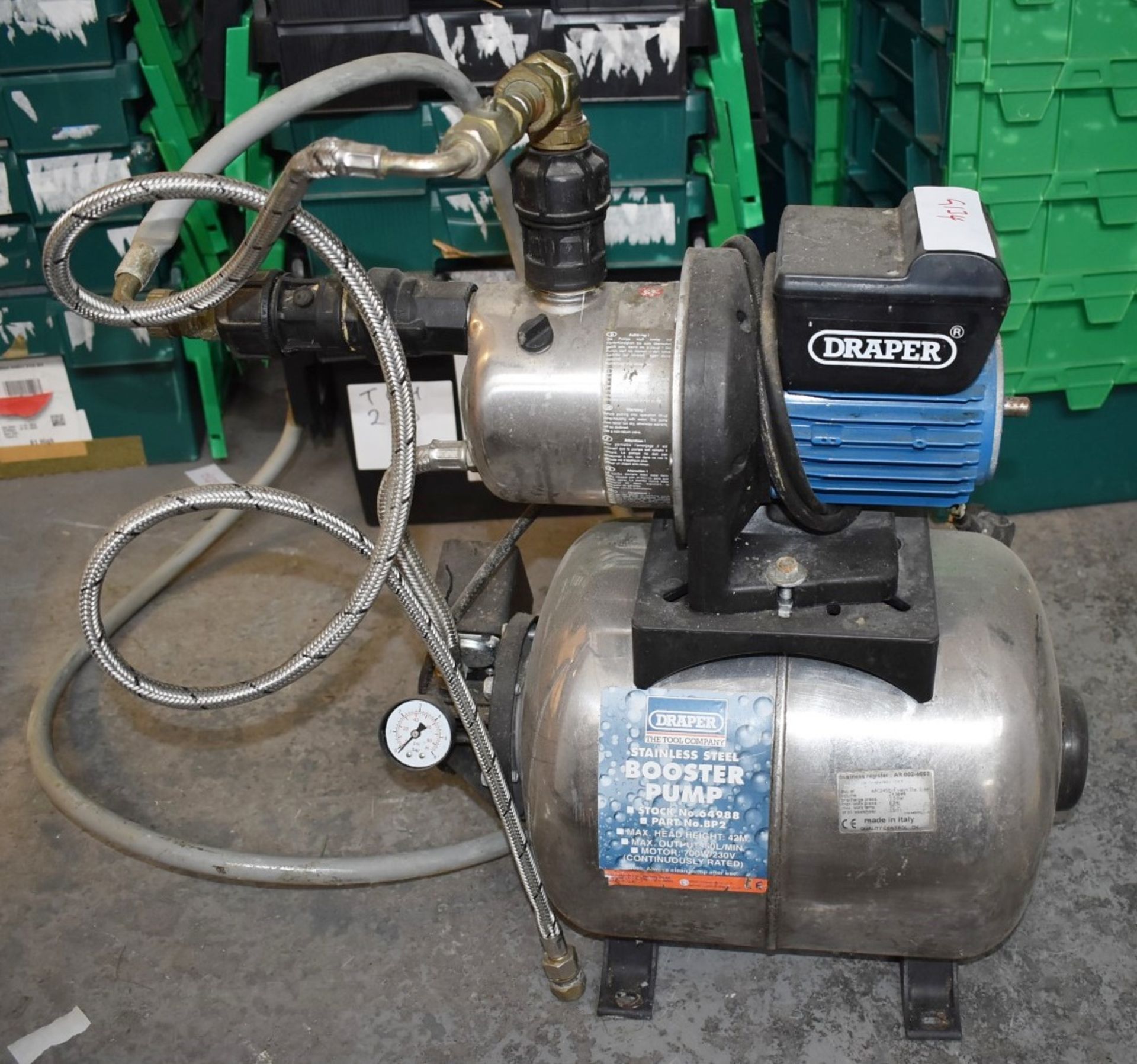 1 x DRAPER Booster Pump - Pre-owned In Good Condition - Ref: G034 G/IT - CL011 - Location: