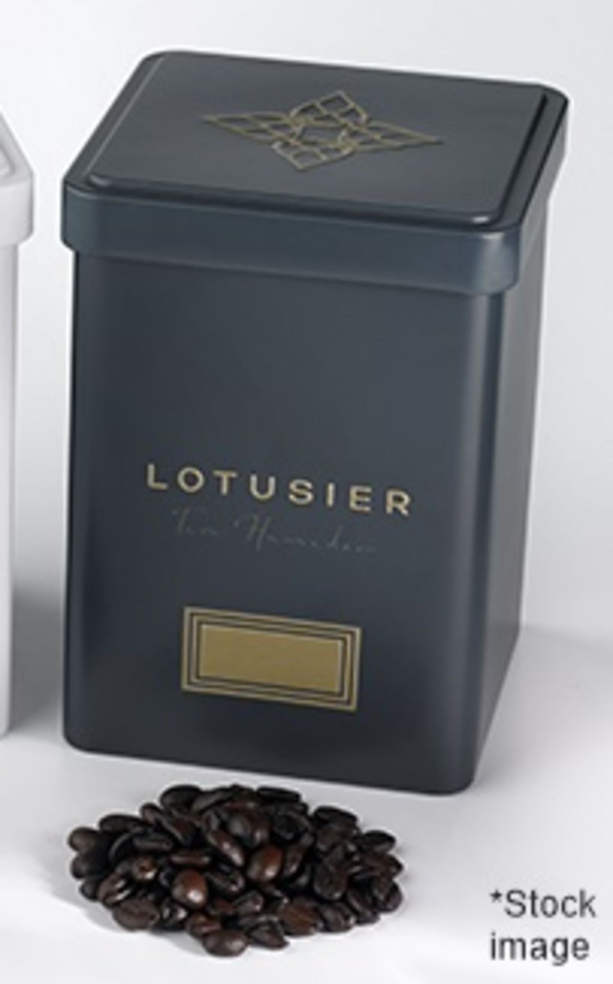 1 x LOTUSIER 'Tin Humidor' Luxury Double-walled Storage Tin In Grey - Original Price £130.00