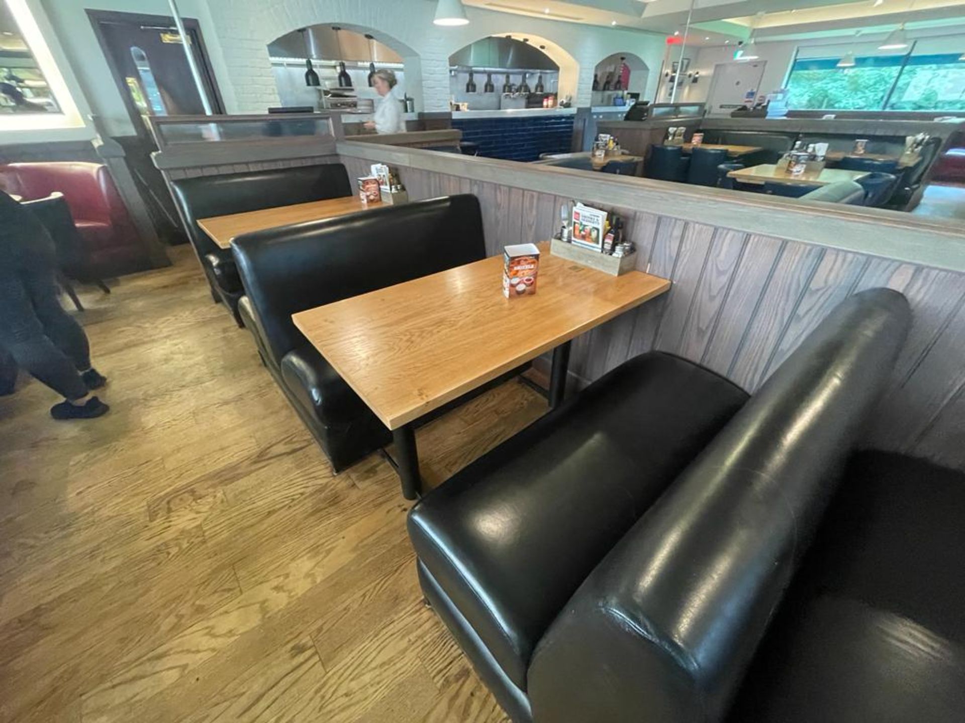 1 x Collection of Restaurant Booth Seating in a Black Faux Leather Upholstery - Image 14 of 16