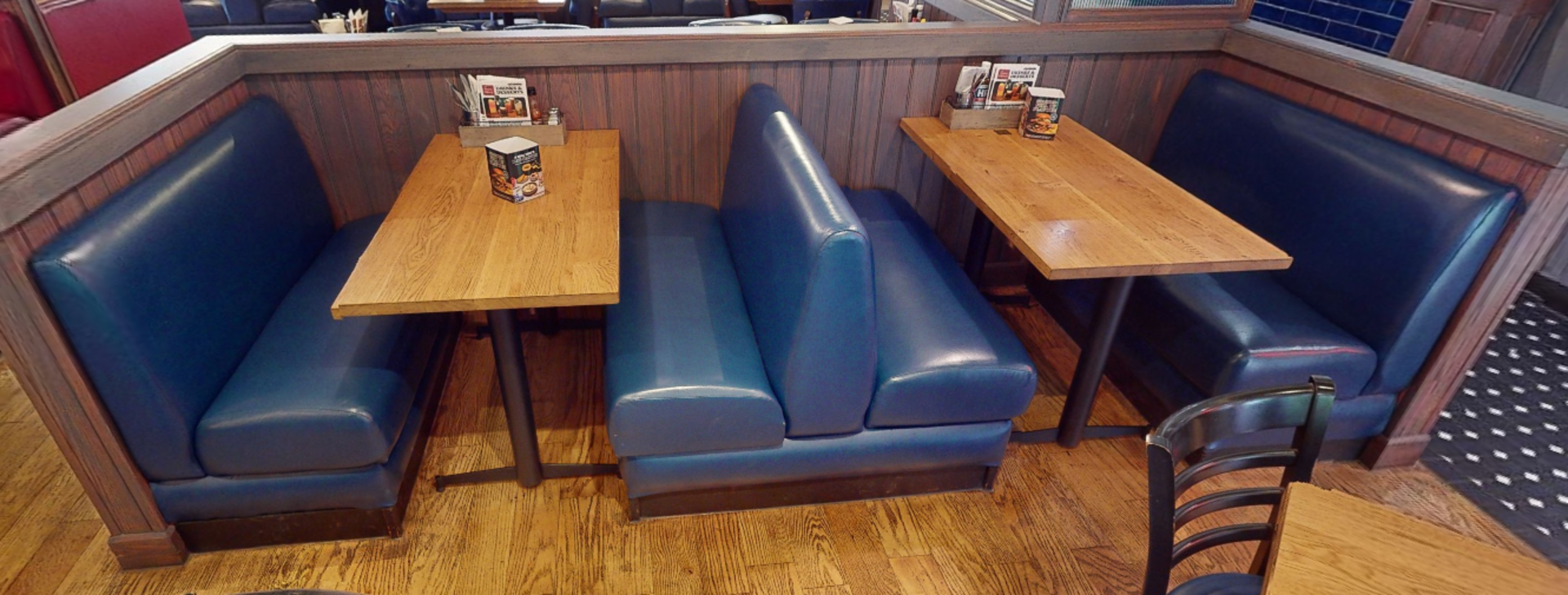 1 x Collection of Restaurant Booth Seating in a Dark Blue Faux Leather Upholstery - Image 3 of 13