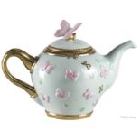1 x VILLARI Hand-crafted Luxury Italian Porcelain Butterfly Tea Pot - Sealed/Boxed - RRP £365.00