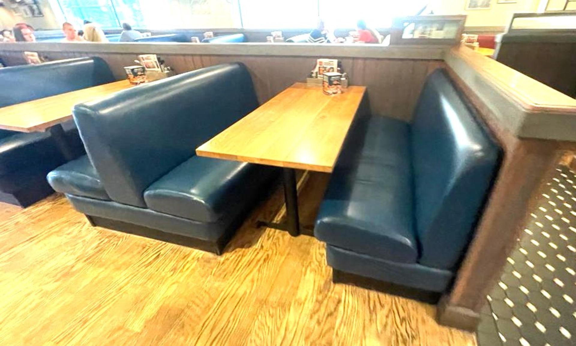 1 x Collection of Restaurant Booth Seating in a Dark Blue Faux Leather Upholstery - Image 10 of 13