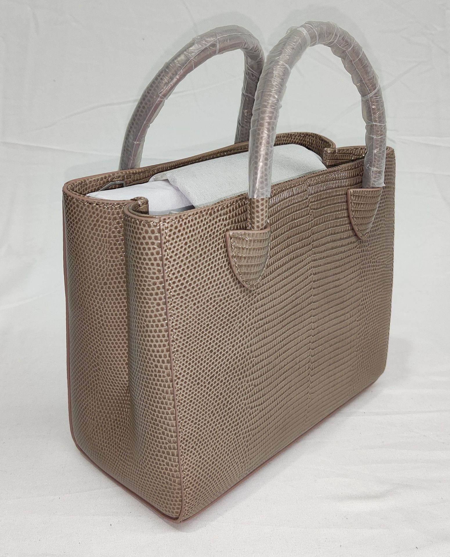 1 x ASPINAL OF LONDON Mini Madison Tote Bag In Latte Lizard - Original RRP £495 - Ref: 7349436/ - Image 7 of 22