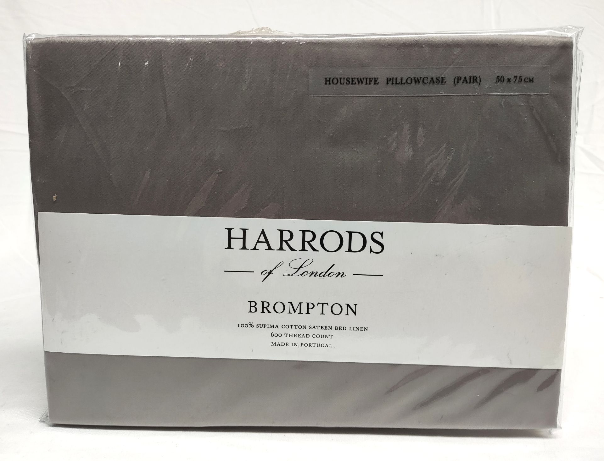 1 x HARRODS OF LONDON Brompton Housewife Pillowcase Pair (50cm X 75cm) - Original RRP £89 - Ref: - Image 5 of 9