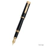 1 x MONTEGRAPPA 'Zero' Luxury Fountain Pen in Black With Presentation Case - Boxed Stock