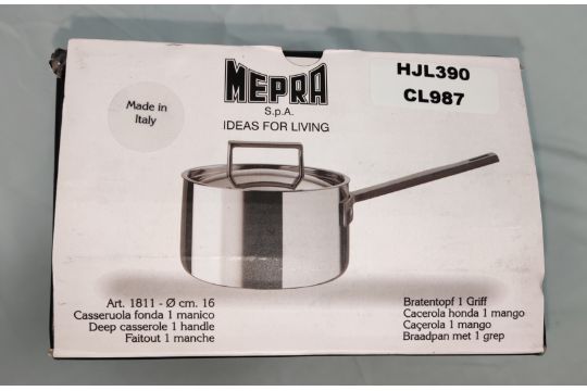 1 x MEPRA Deep Casserole/Saucepan 1 Handle Pan With Lid - 16cm - Boxed - Original RRP £640.00 - Image 13 of 15