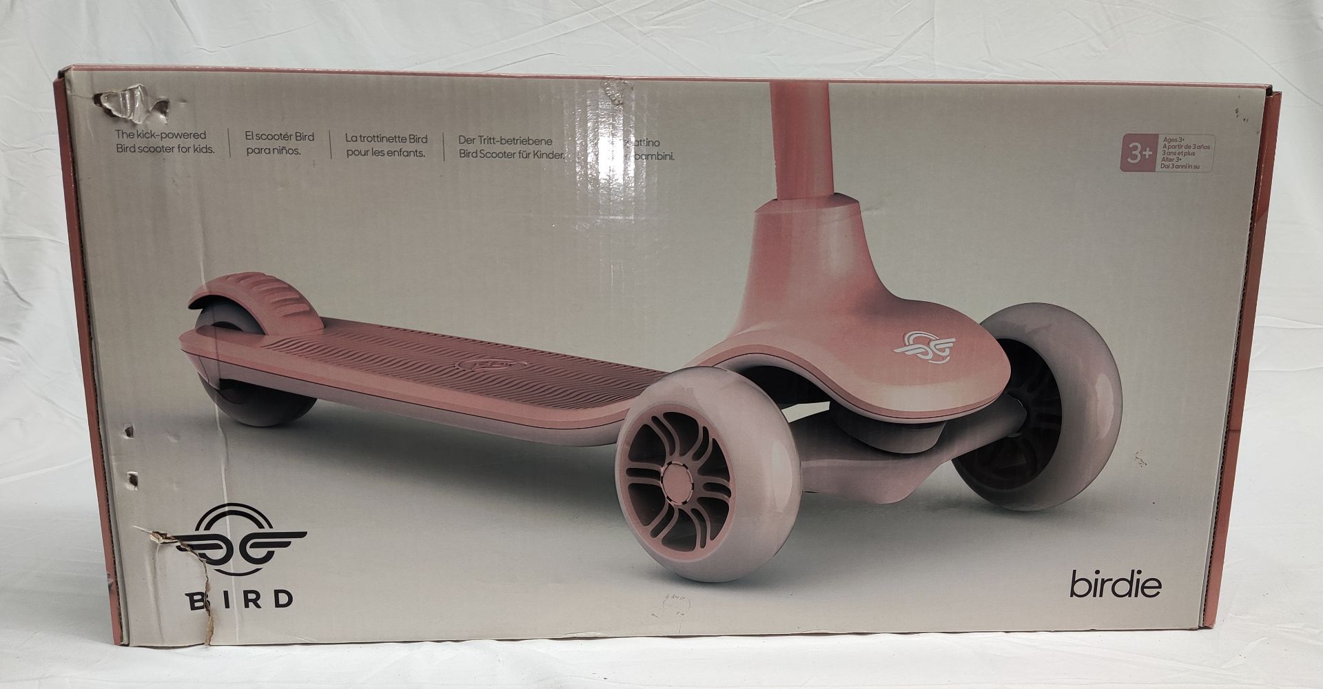 1 x BIRD Birdie Kids 3-Wheel Scooter In Electric Rose Pink - New/Boxed - Original RRP £130 - Ref: - Image 2 of 8