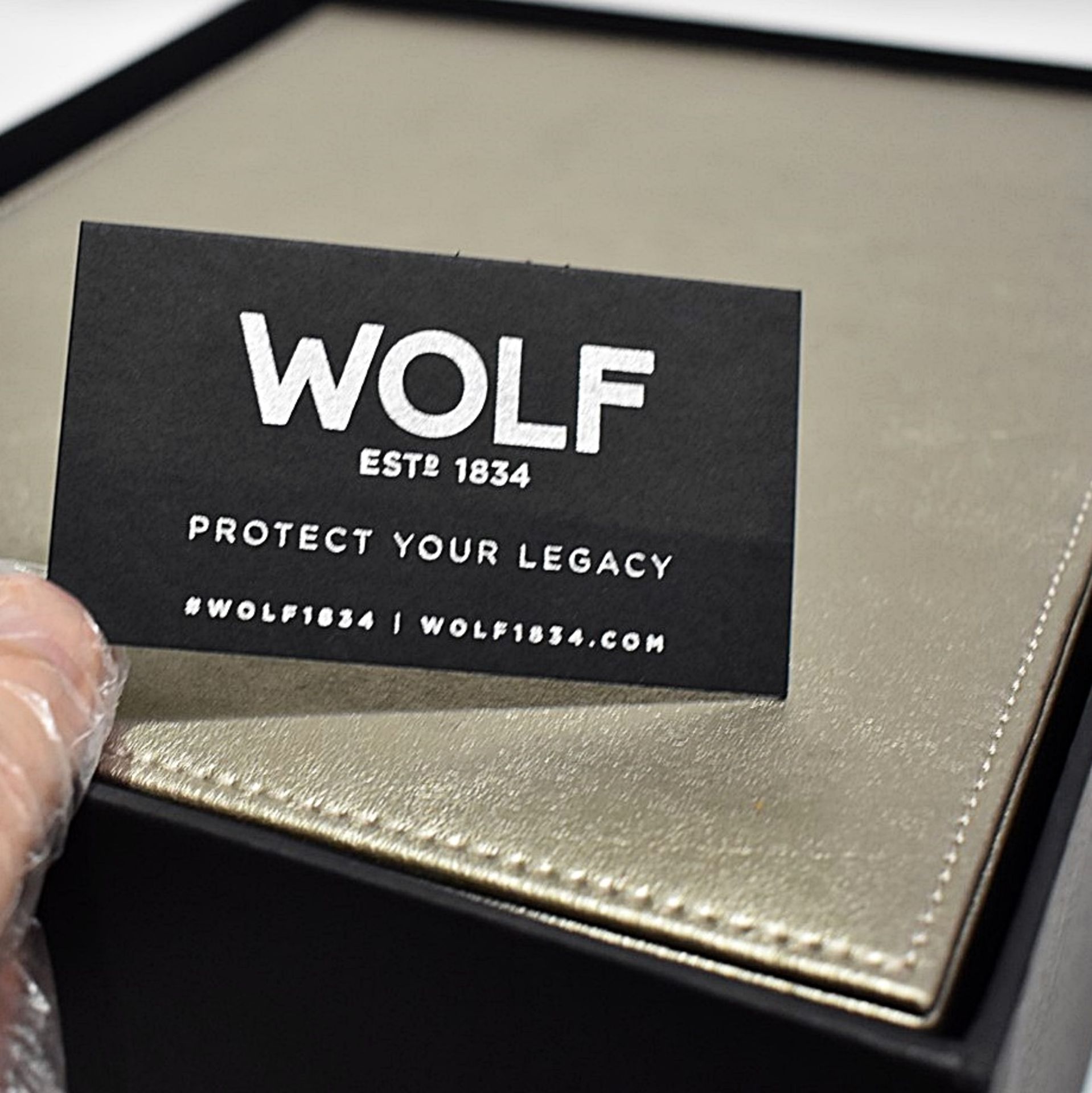 1 x WOLF 'Palermo' Large Luxury Leather Jewellery Box, With A Pewter Finish - Original Price £475.00 - Image 8 of 18