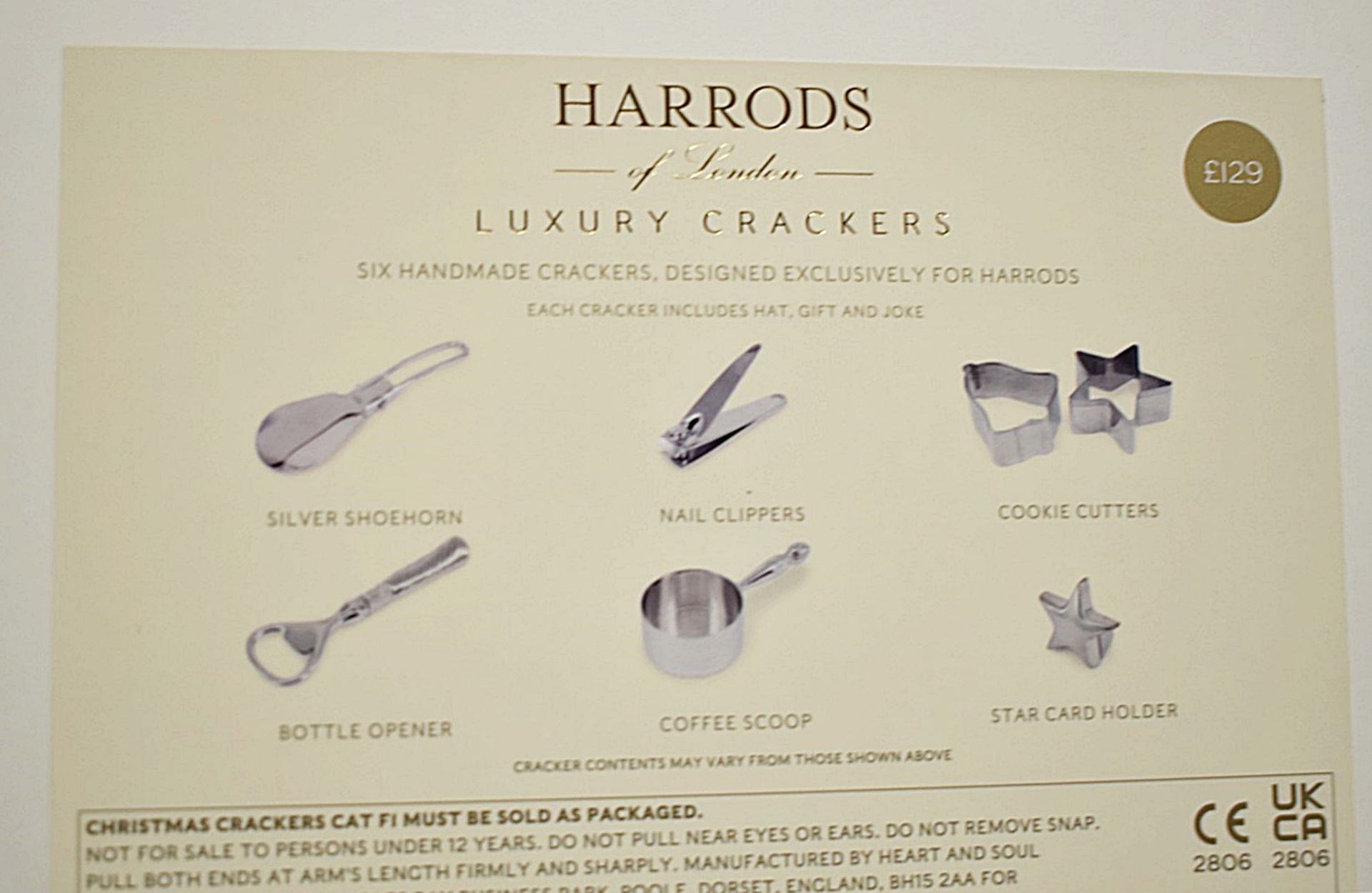 6 x HARRODS OF LONDON 'Regency Regalia' Luxury Handmade Christmas Crackers - Original Price £129.00 - Image 4 of 4