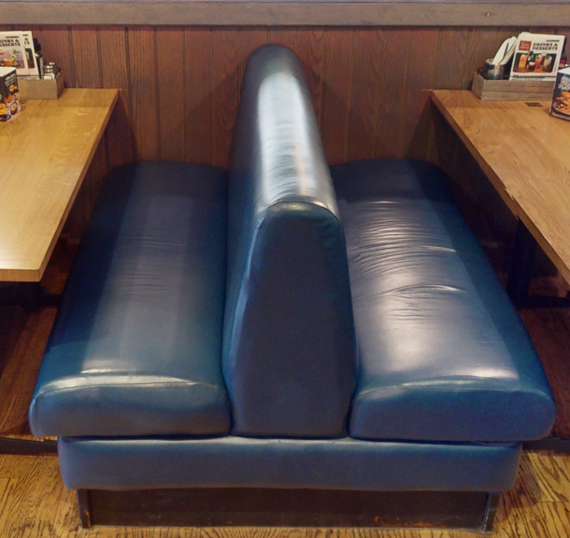 1 x Collection of Restaurant Booth Seating in a Dark Blue Faux Leather Upholstery - Image 6 of 13