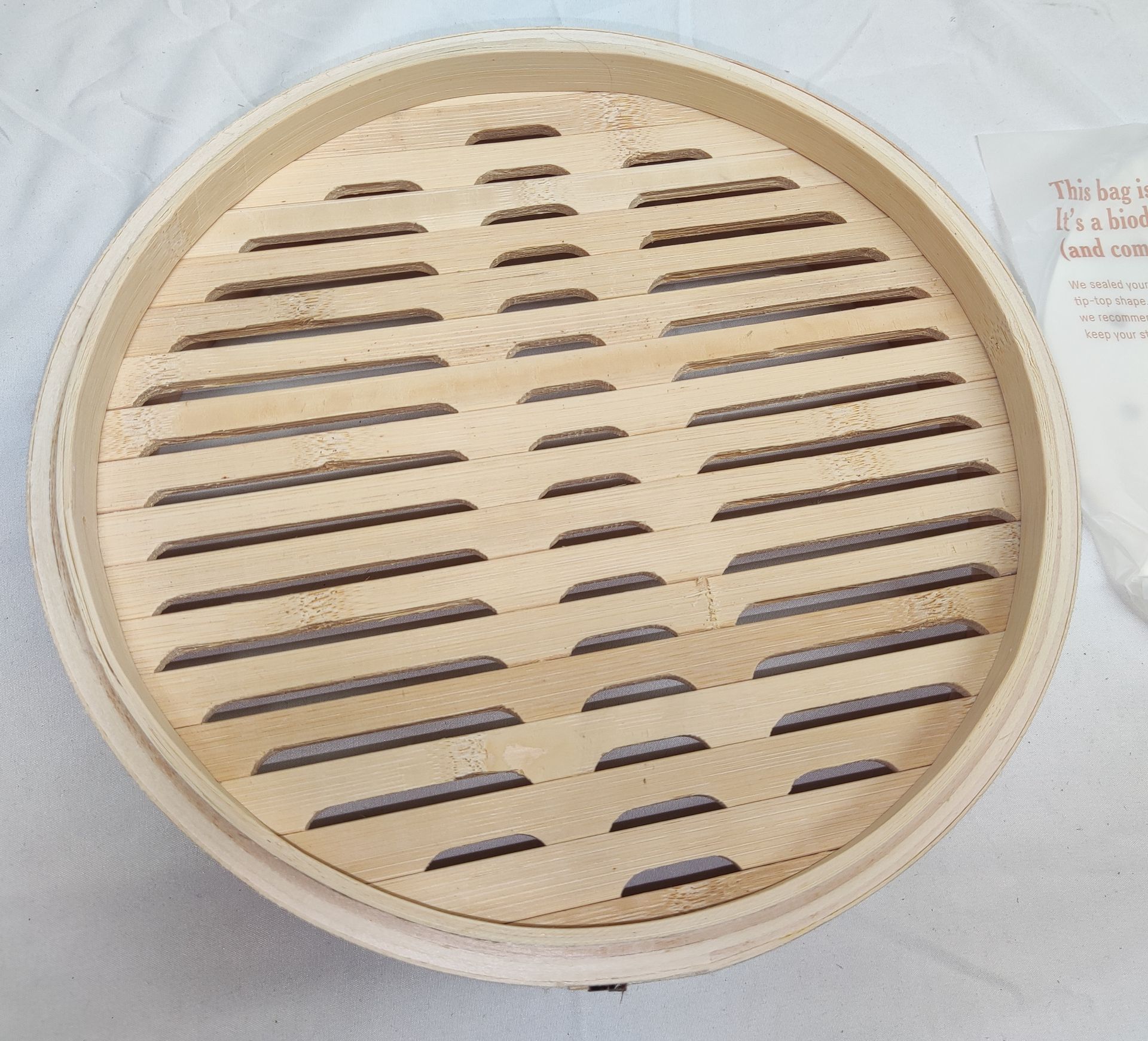 1 x OUR PLACE Single Spruce Steamer Natural 10.25" - Boxed - Original RRP £25 - Ref: 7397126/ - Image 9 of 13