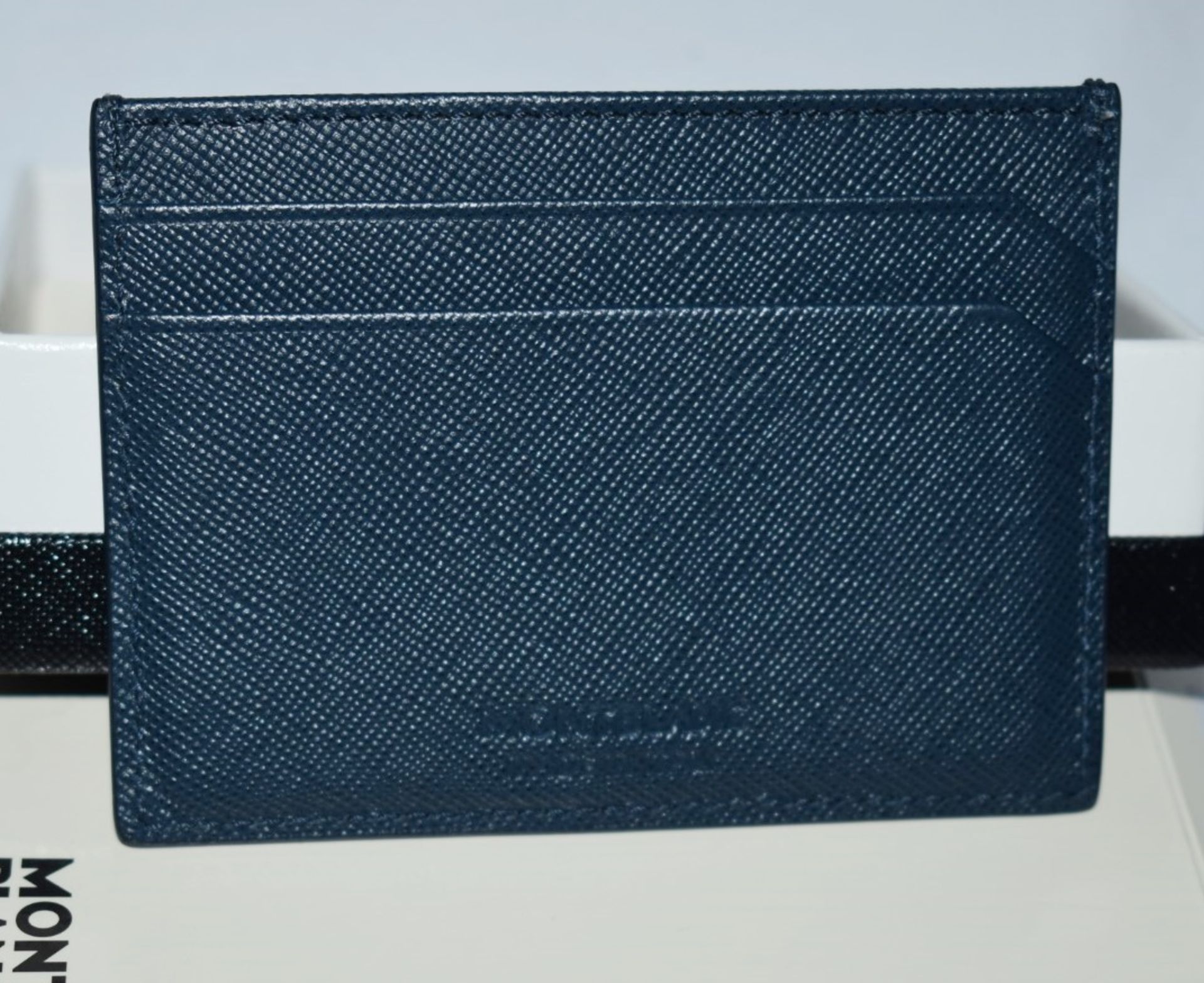 1 x MONTBLANC Sartorial Blue Luxury Leather Card Holder - Original Price £160.00 - Boxed Stock - Image 5 of 10
