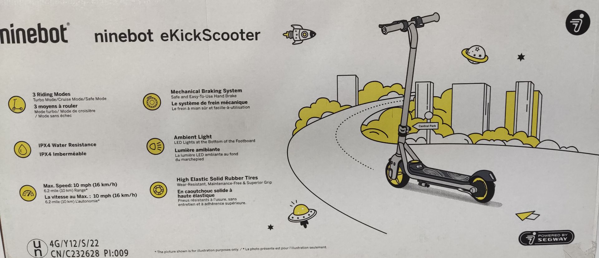 1 x SEGWAY Ninebot Zing C10 Grey Ekickscooter - New/Boxed - Original RRP £189 - Ref: 7052453/ - Image 13 of 17