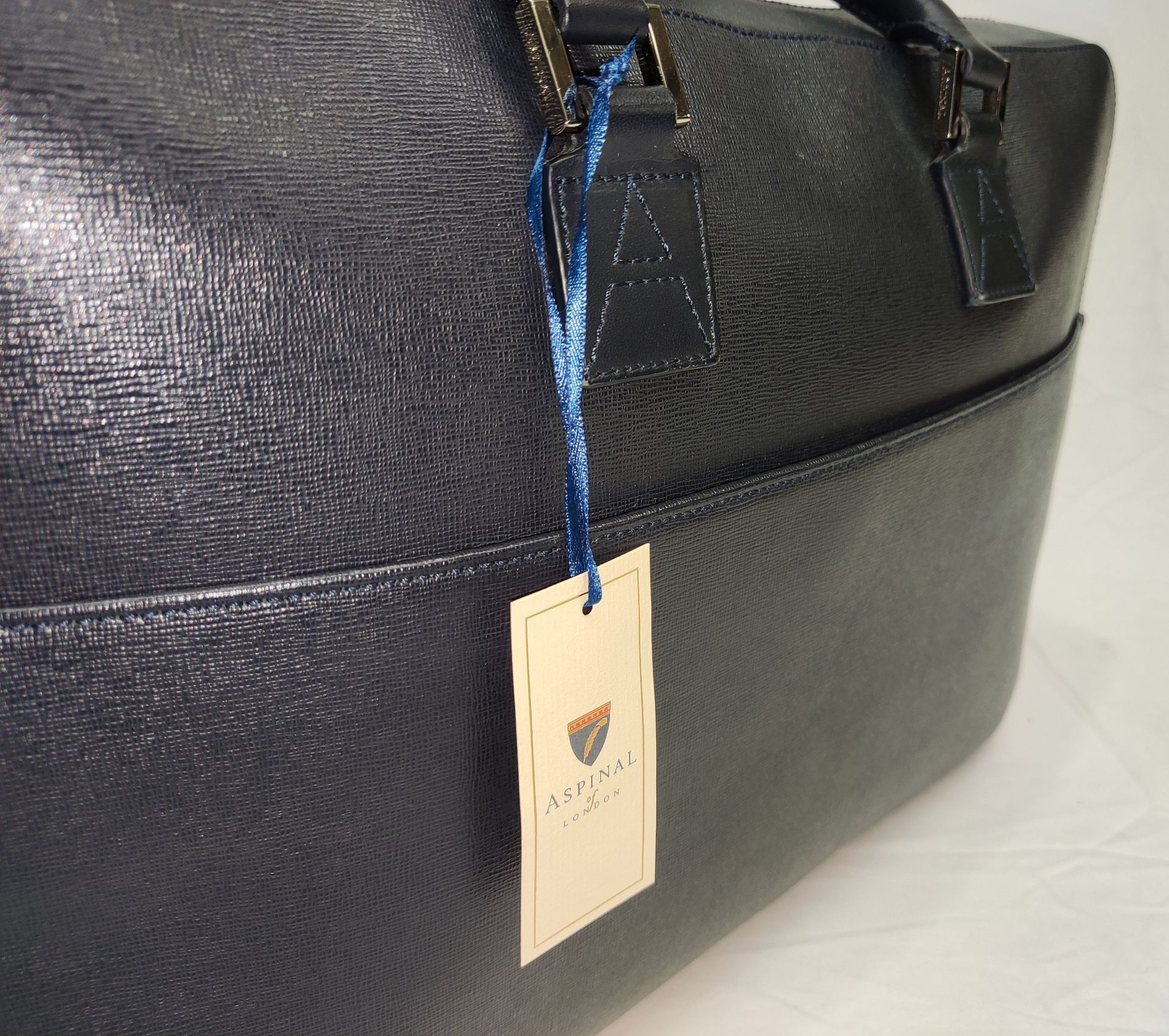 1 x ASPINAL OF LONDON Mount Street Small Laptop Bag In Black Saffiano - Original RRP £650 - Ref: - Image 8 of 21