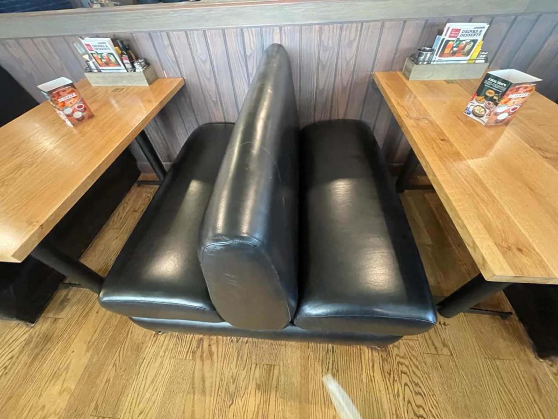 1 x Collection of Restaurant Booth Seating in a Black Faux Leather Upholstery - Image 12 of 16