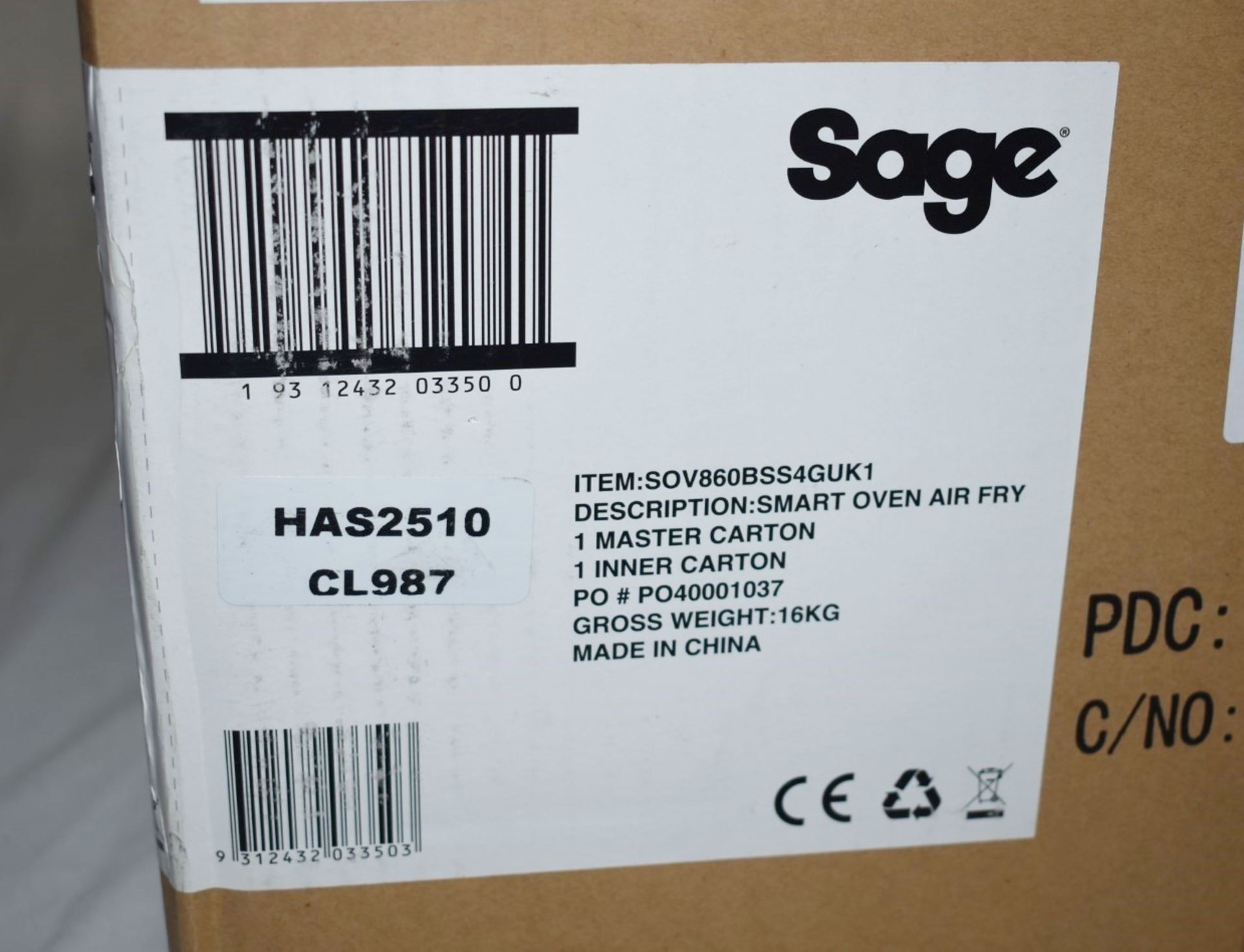 1 x SAGE Smart Oven Air Fryer - Original Price £329.95 - Image 8 of 11