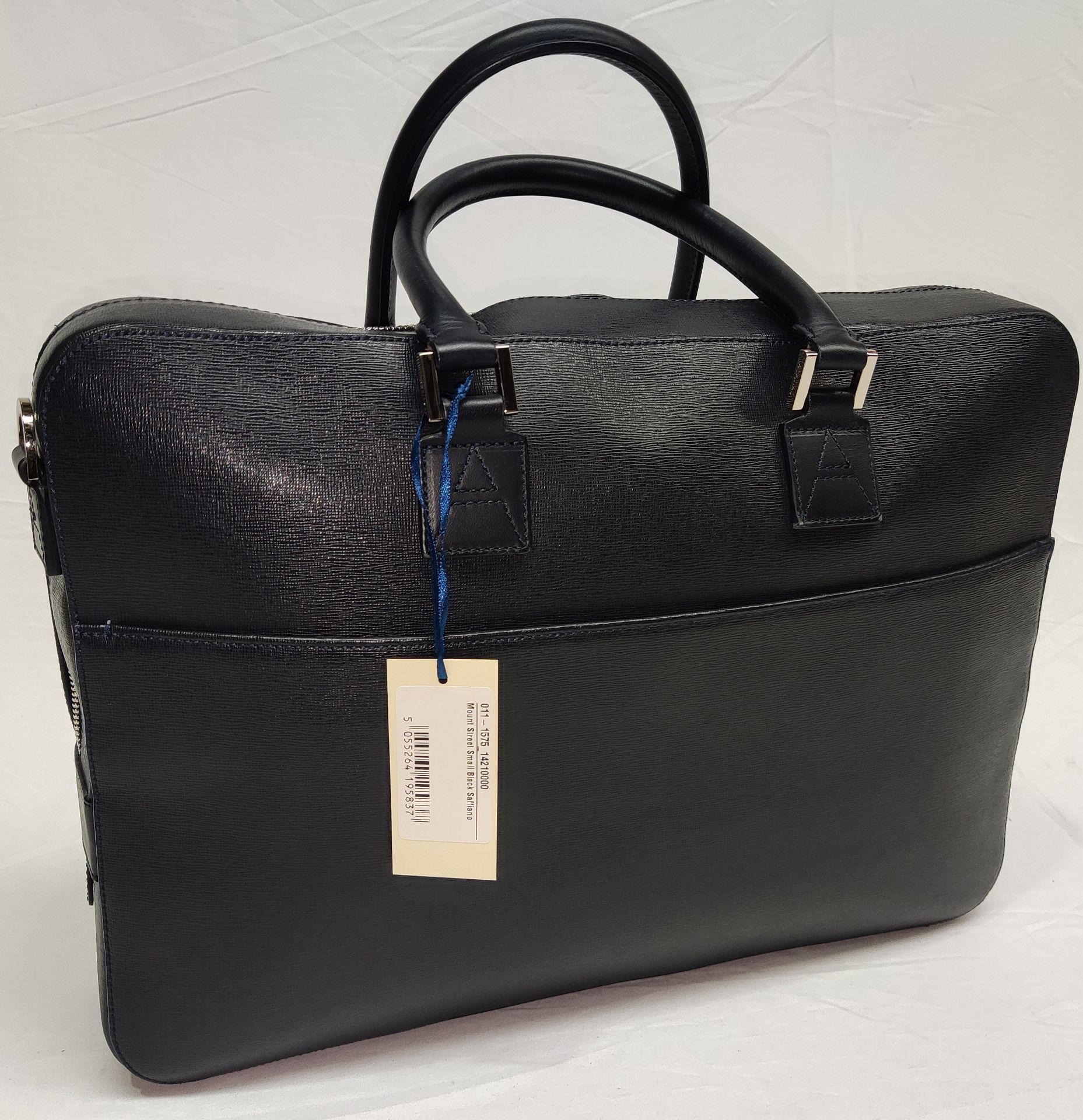 1 x ASPINAL OF LONDON Mount Street Small Laptop Bag In Black Saffiano - Original RRP £650 - Ref: - Image 3 of 21