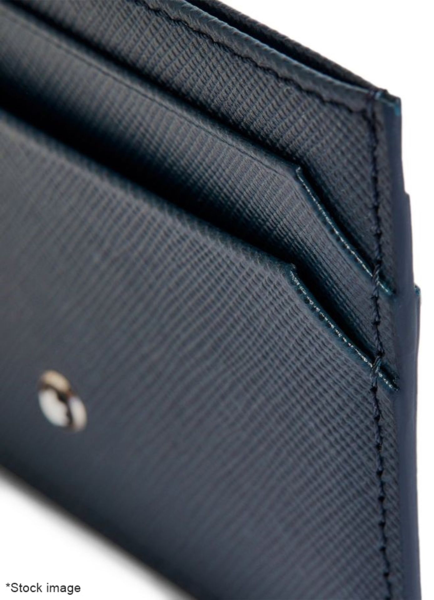 1 x MONTBLANC Sartorial Blue Luxury Leather Card Holder - Original Price £160.00 - Boxed Stock - Image 3 of 10