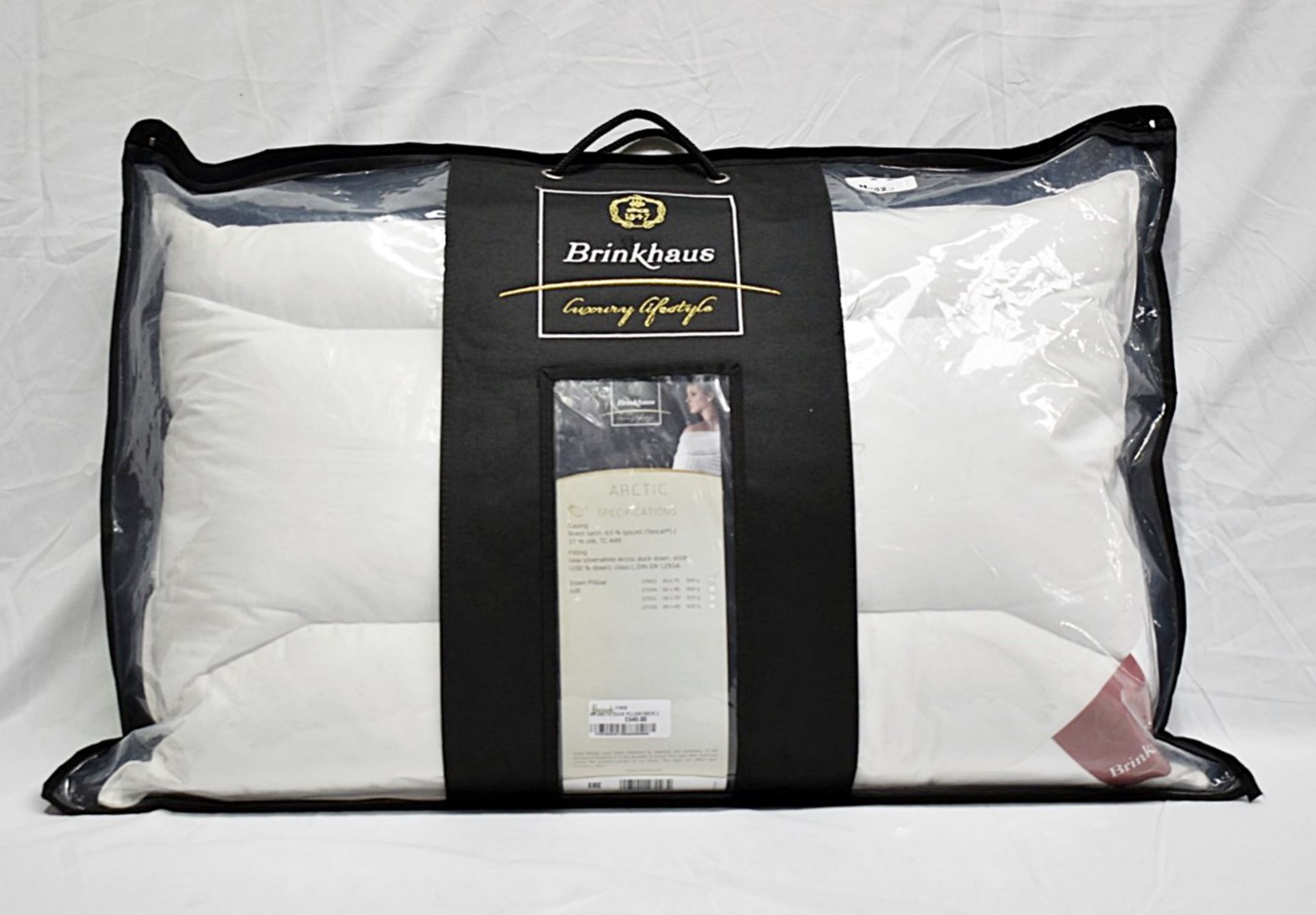 1 x BRINKHAUS Arctic Duck Down Pillow (50cm x 75cm) - Original Price £549.00 - Unused Shop Stock - - Image 2 of 6