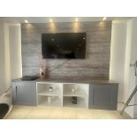 1 x Modern 2.4-Metre Wide TV Wall Unit with Storage in a Limed Oak Finish