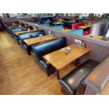 1 x Collection of Restaurant Booth Seating in a Black Faux Leather Upholstery