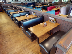 1 x Collection of Restaurant Booth Seating in a Black Faux Leather Upholstery