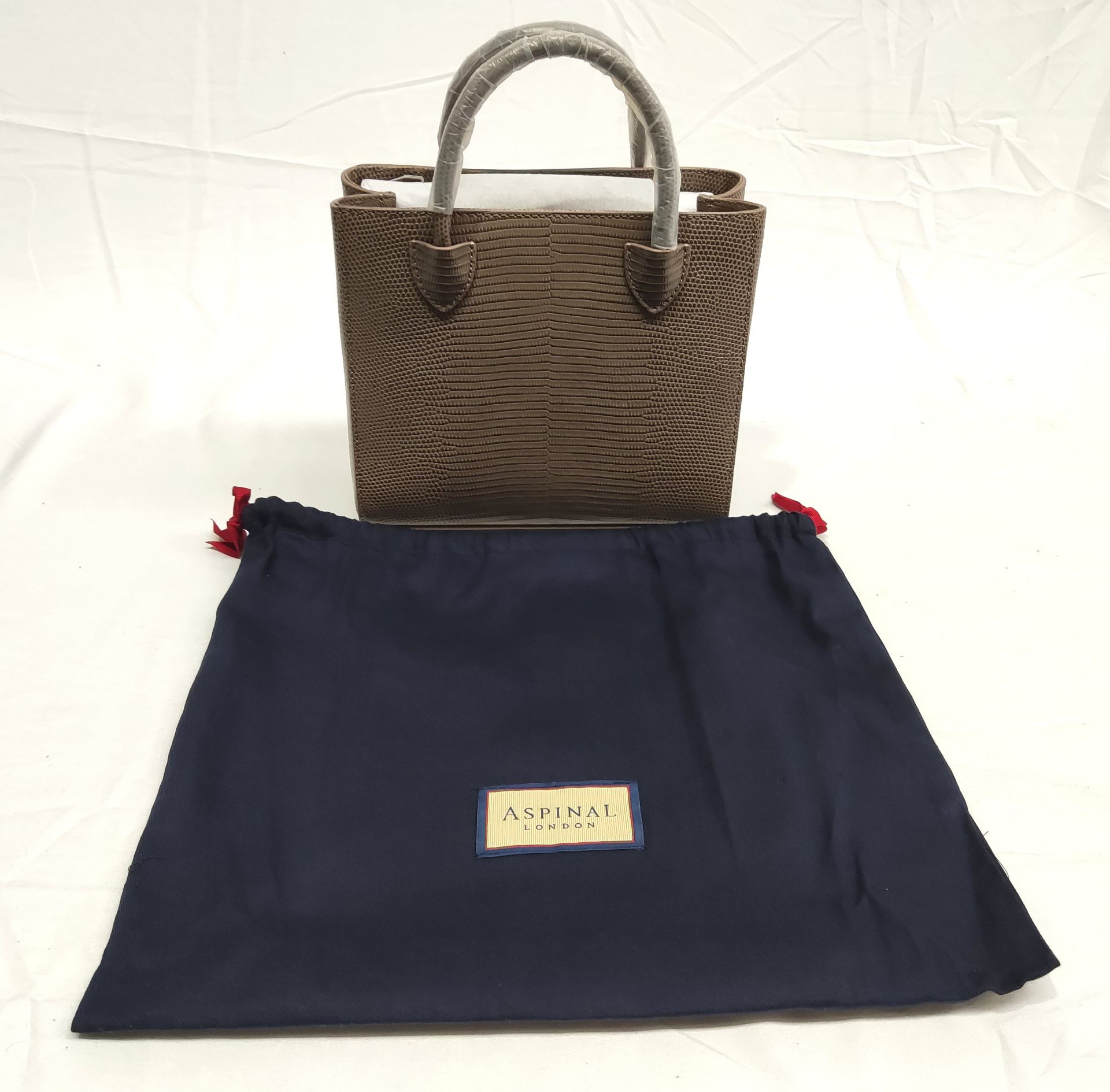 1 x ASPINAL OF LONDON Mini Madison Tote Bag In Latte Lizard - Original RRP £495 - Ref: 7349436/ - Image 11 of 22