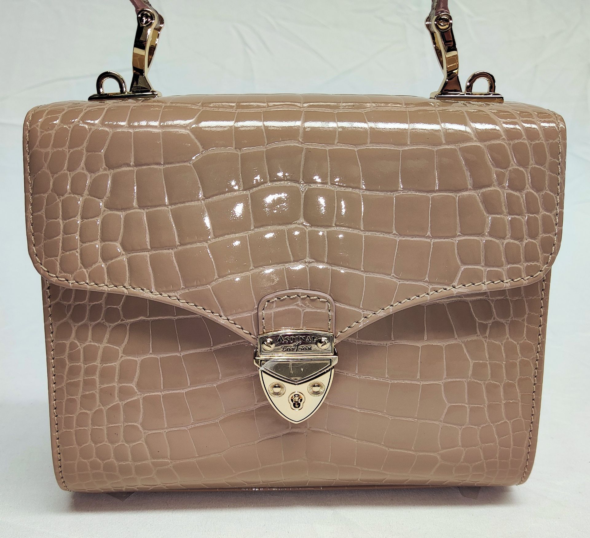 1 x ASPINAL OF LONDON Mayfair Midi Bag In Small Croc Pattern - Boxed - Original RRP £595 - Ref: - Image 2 of 22