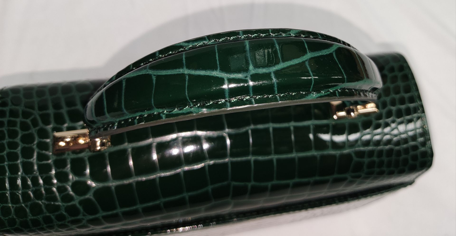 1 x ASPINAL OF LONDON Mayfair Bag - Evergreen Patent Croc - Original RRP £695.00 - Image 13 of 23