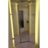 1 x Luxury Full-length Tri-fold Department Store Fitting Room Dressing Mirror - NO RESERVE