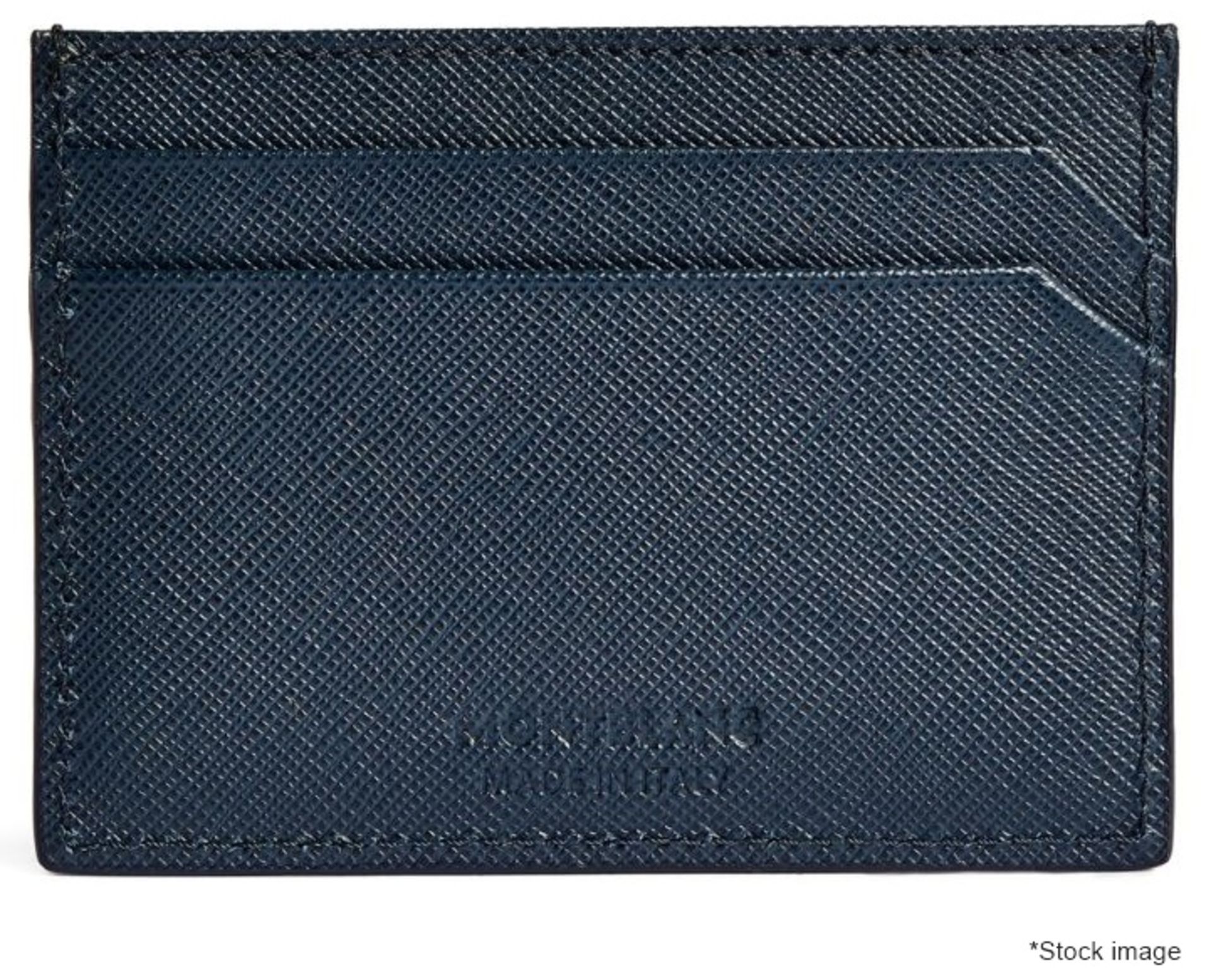 1 x MONTBLANC Sartorial Blue Luxury Leather Card Holder - Original Price £160.00 - Boxed Stock - Image 2 of 10