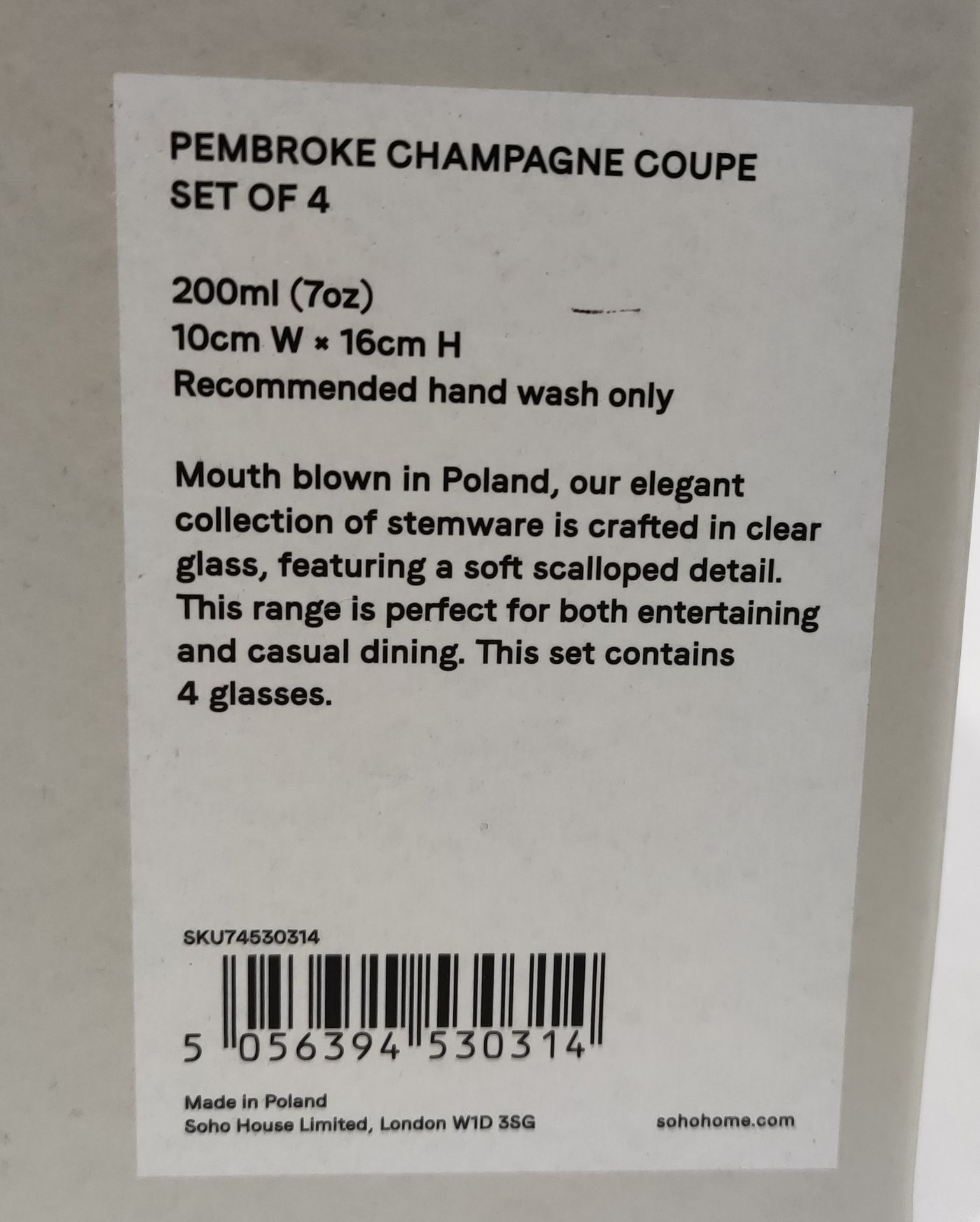 1 x SOHO HOME Pembroke Champagne Coupe - 3 Glasses - Boxed - Original RRP £72 - Ref: 6741245/ - Image 5 of 17